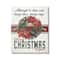 Stupell Industries Merry Christmas To You Vintage Poinsettia Canvas Wall Art